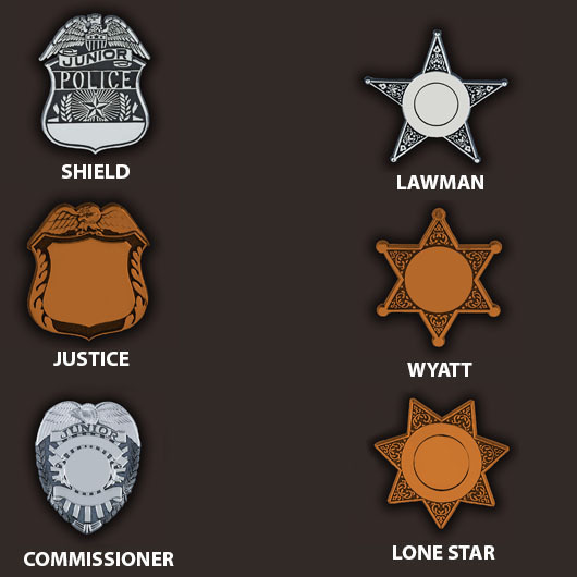 bulk blank plastic police badges