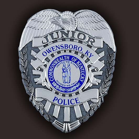 plastic Comissioner police badges with custom imprint