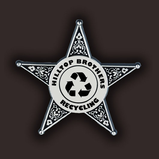 plastic Lawman sheriff badges with custom imprint